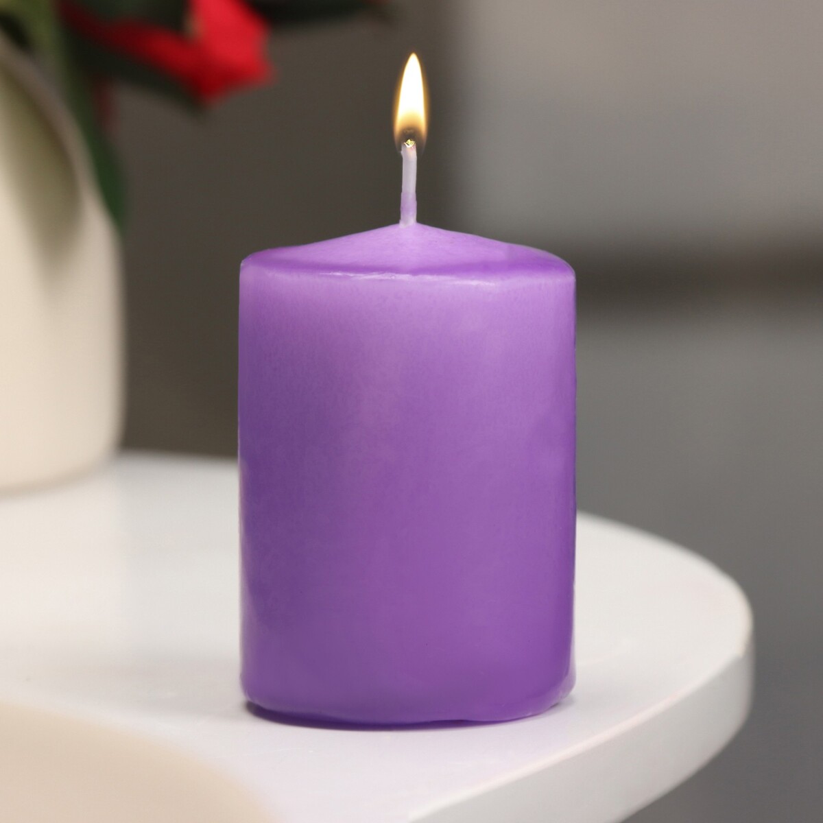Свеча - цилиндр ароматическая свеча цилиндр 4×12 см 15 ч лаванда