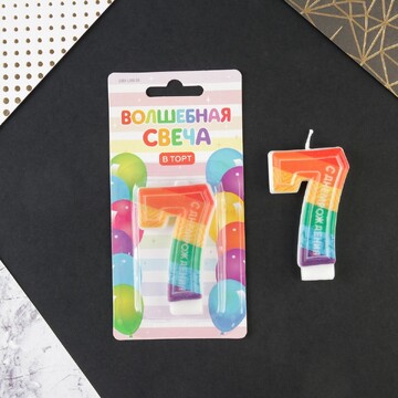 Свеча для торта, цифра 7