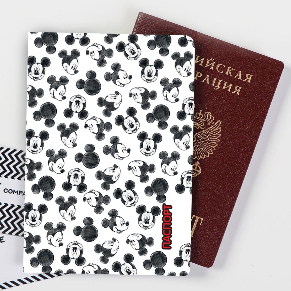 Паспортная обложка, микки маус голографичная паспортная обложка