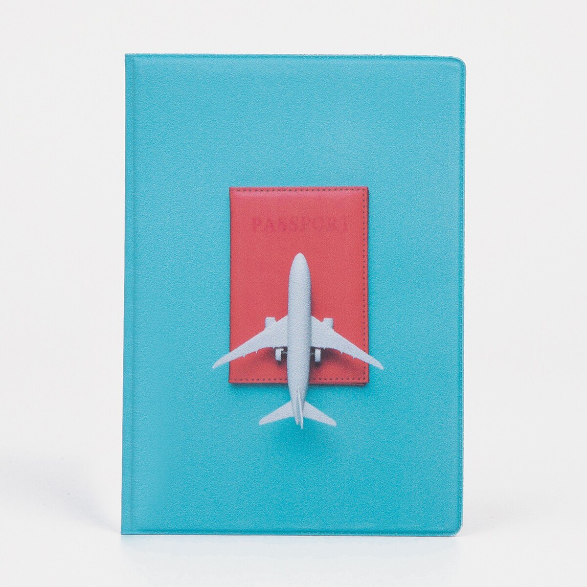 Обложка для паспорта, цвет голубой обложка для паспорта textura голубой