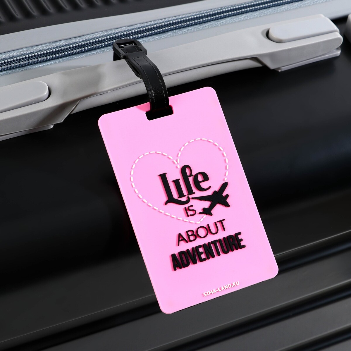 Бирка на чемодан резиновая бирка на чемодан в виде сердца розовая