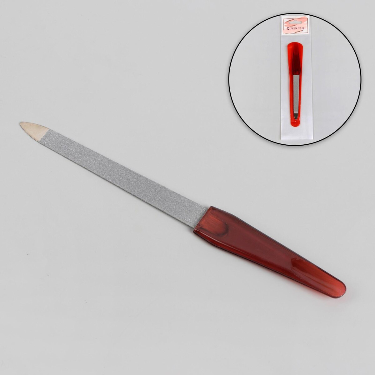 Пилка металлическая для ногтей, 15 см, в чехле, цвет пилка для искусст и натур ногтей