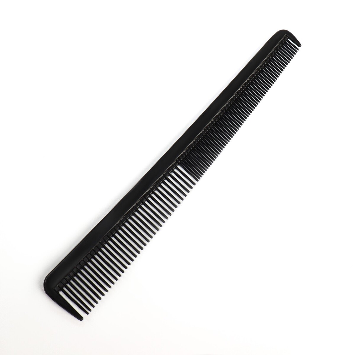 Расческа комбинированная, скошенная, 18,7 × 3 см, цвет черный