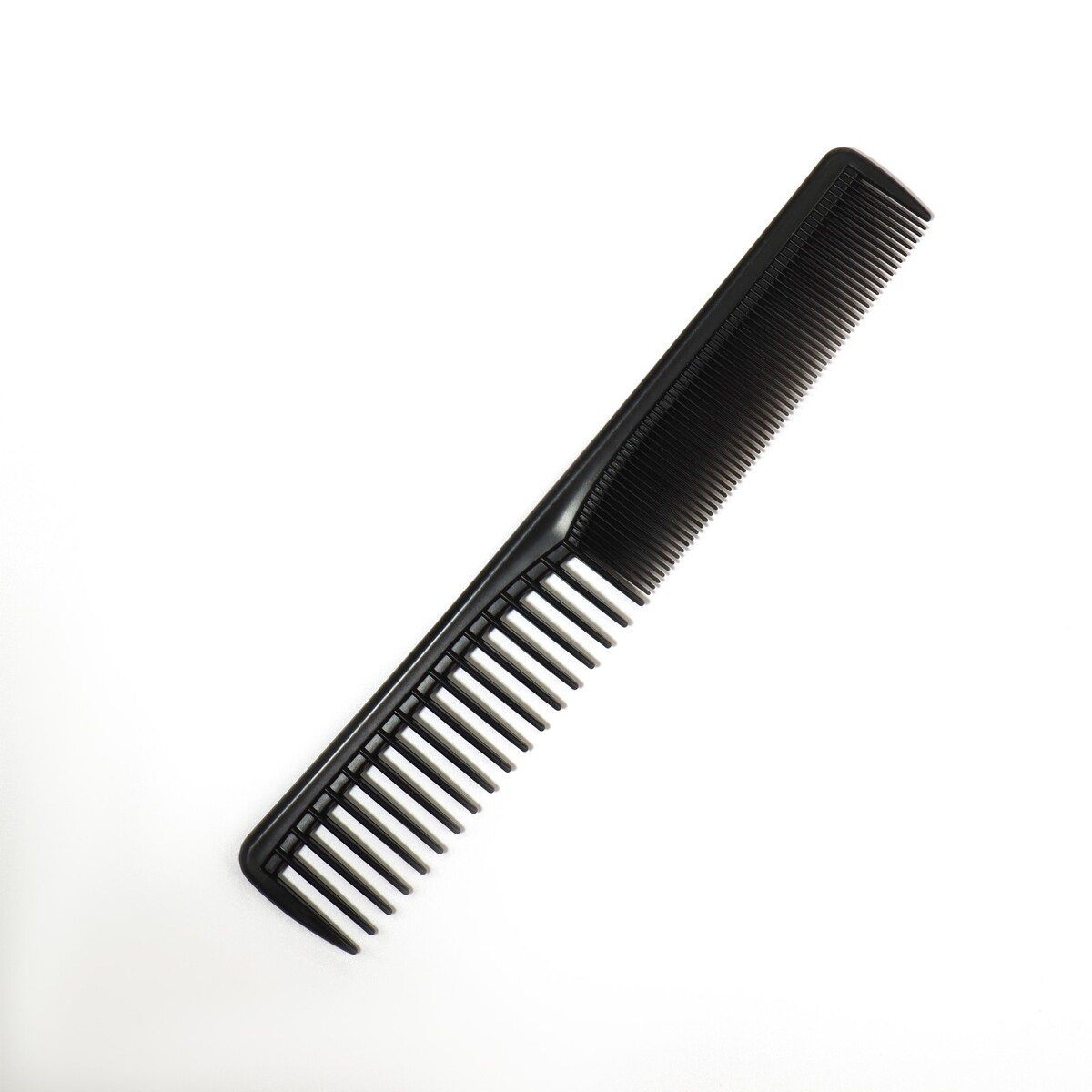 Расческа комбинированная, скошенная, 17,7 × 3 см, цвет черный