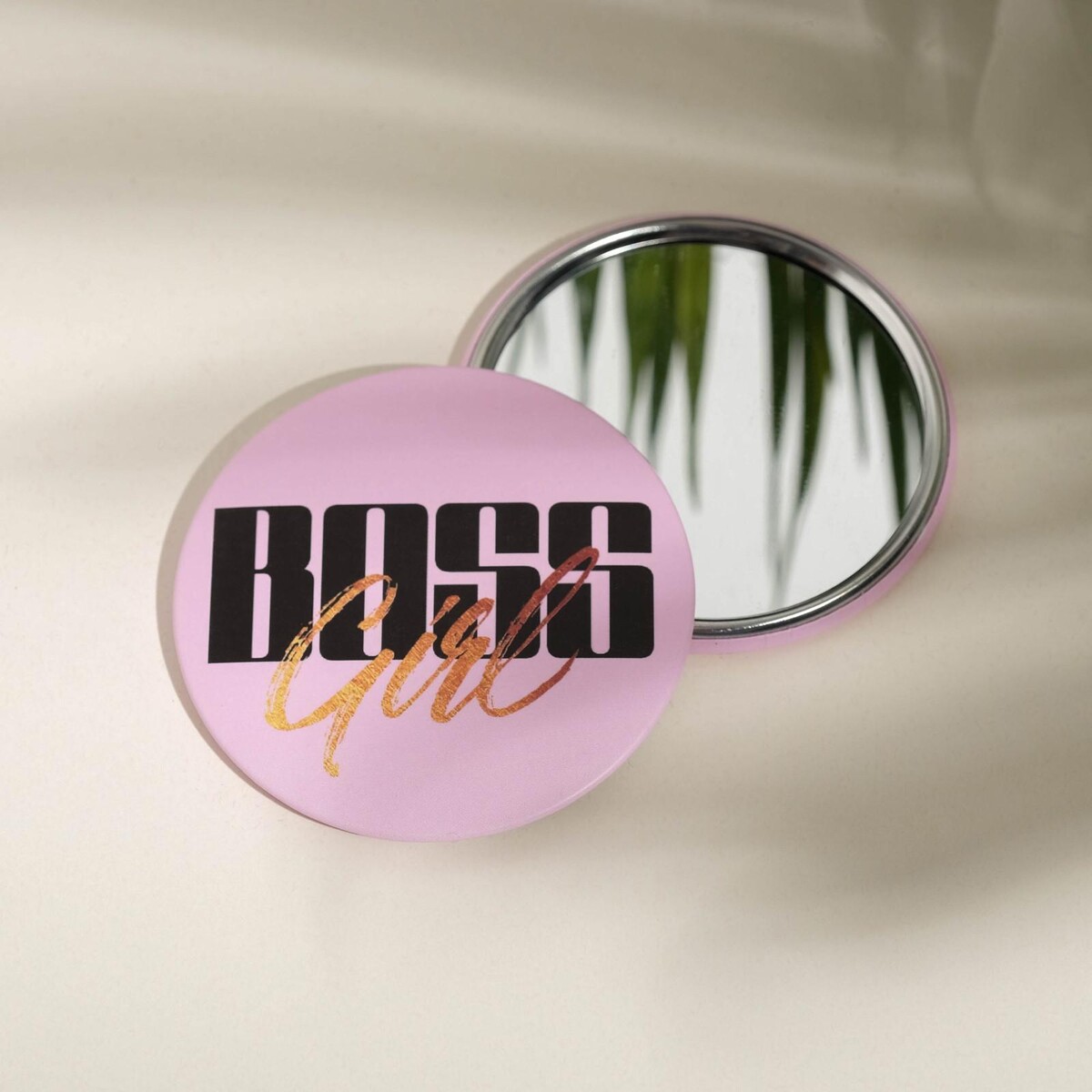 

Зеркало карманное boss girl, d=7 см, Розовый