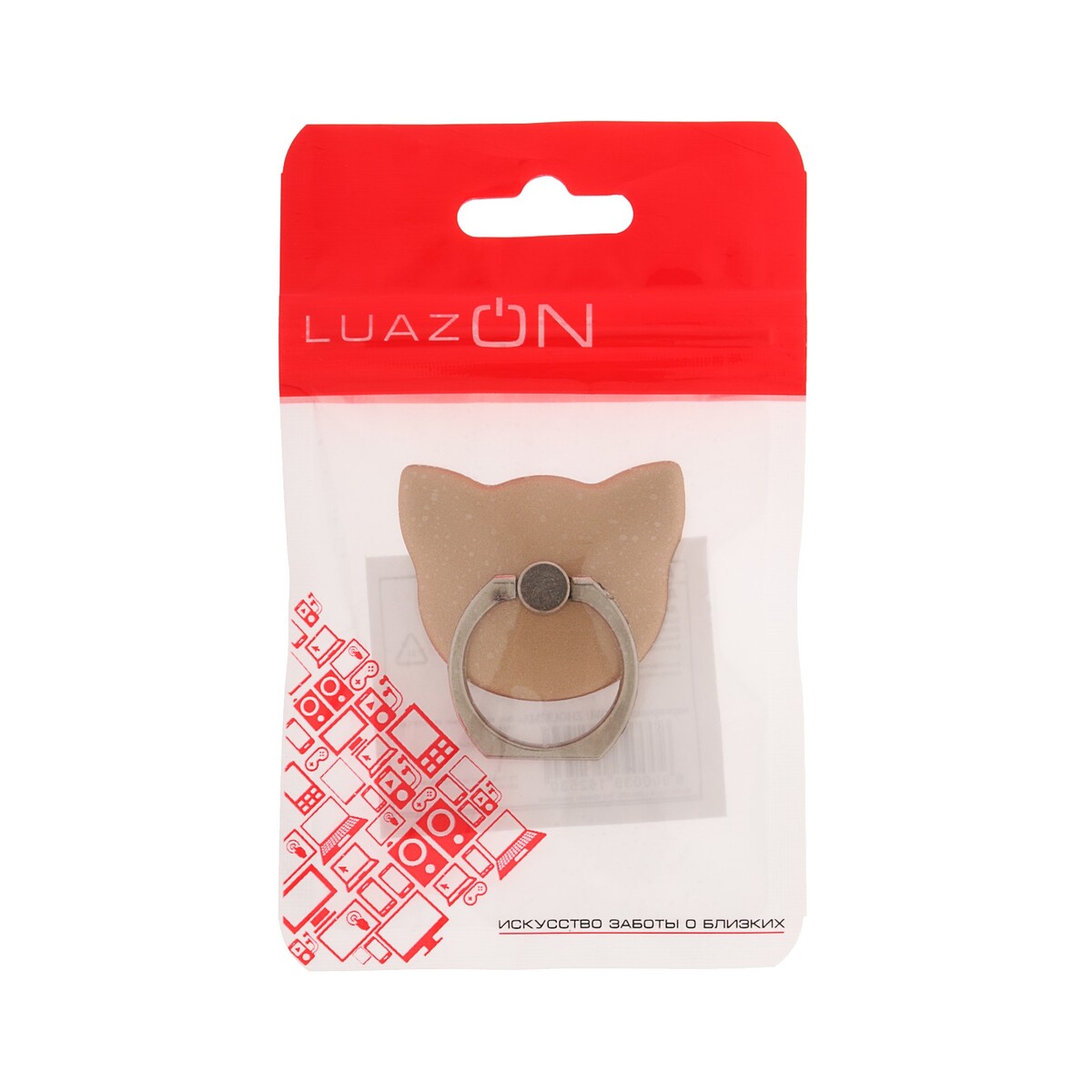 фото Держатель-подставка с кольцом для телефона luazon, в форме luazon home