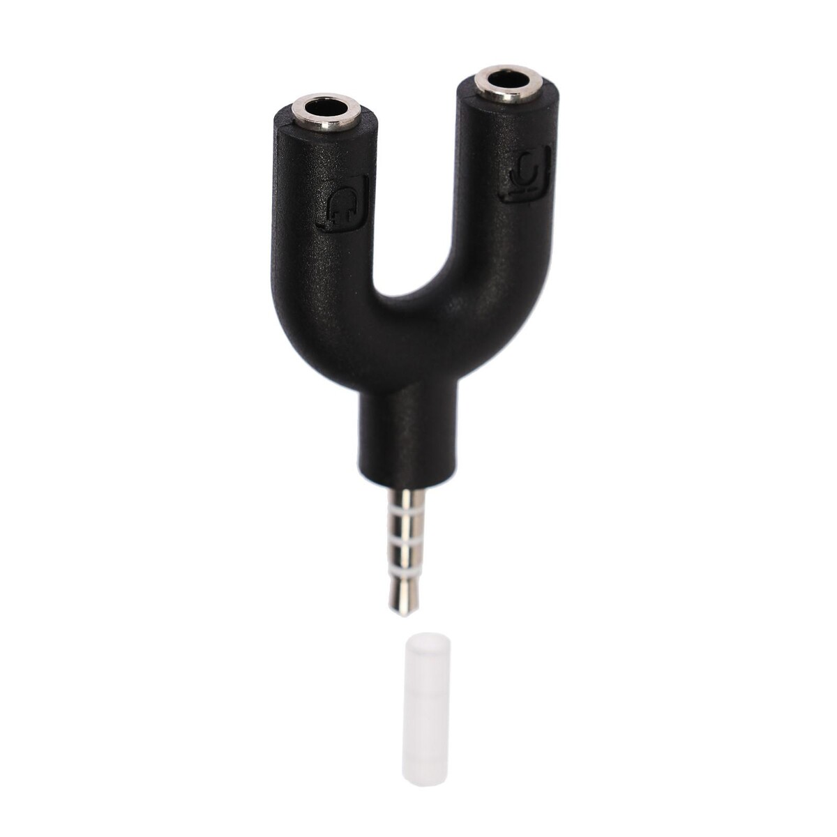 

Разветвитель luazon, jack 3.5 мм (4pin)(m)-2xjack 3.5 (3 pin)(f), для микро и наушников, Черный