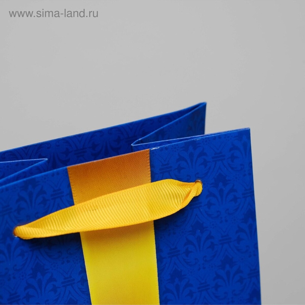 

Пакет подарочный под бутылку, упаковка,, Синий;золотистый