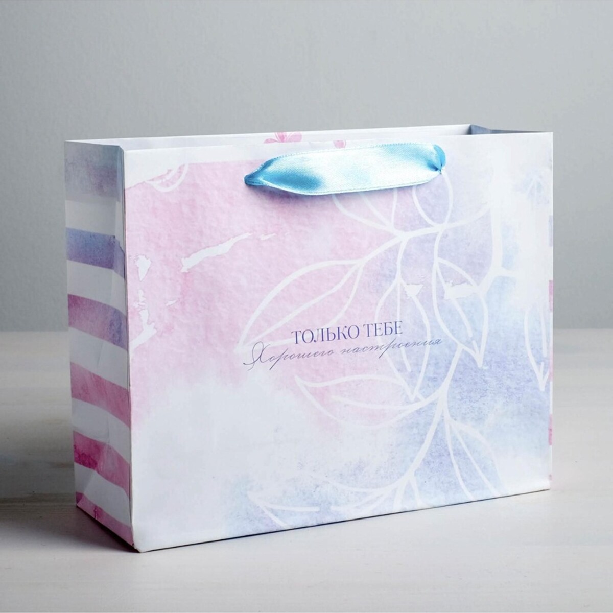 

Пакет подарочный ламинированный, упаковка,, Белый;розовый