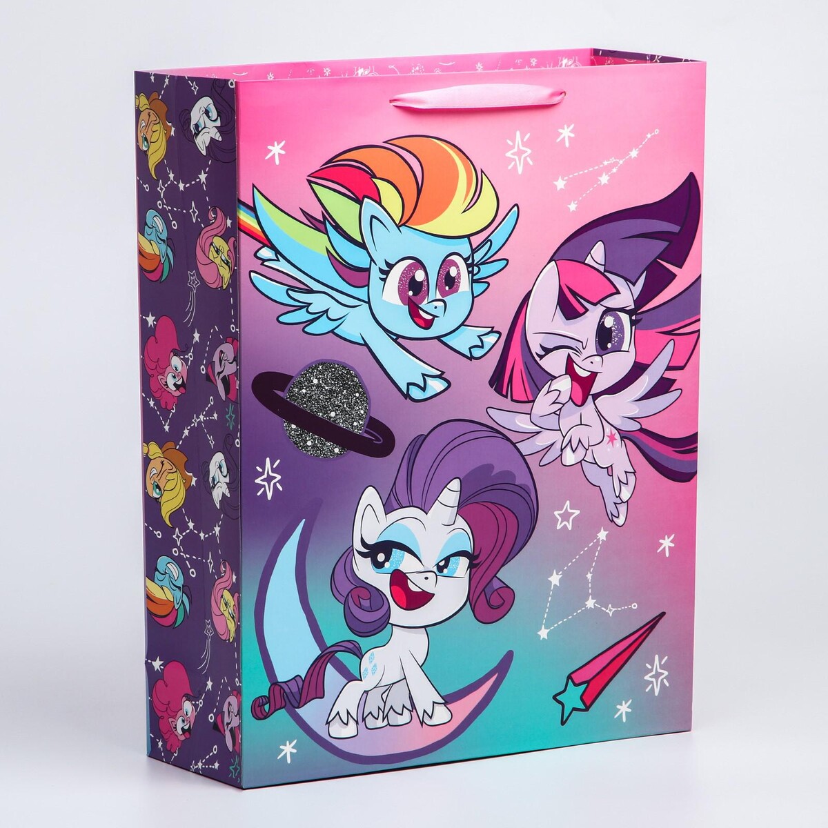 

Пакет ламинат вертикальный , 31х40х11 см, my little pony, Розовый