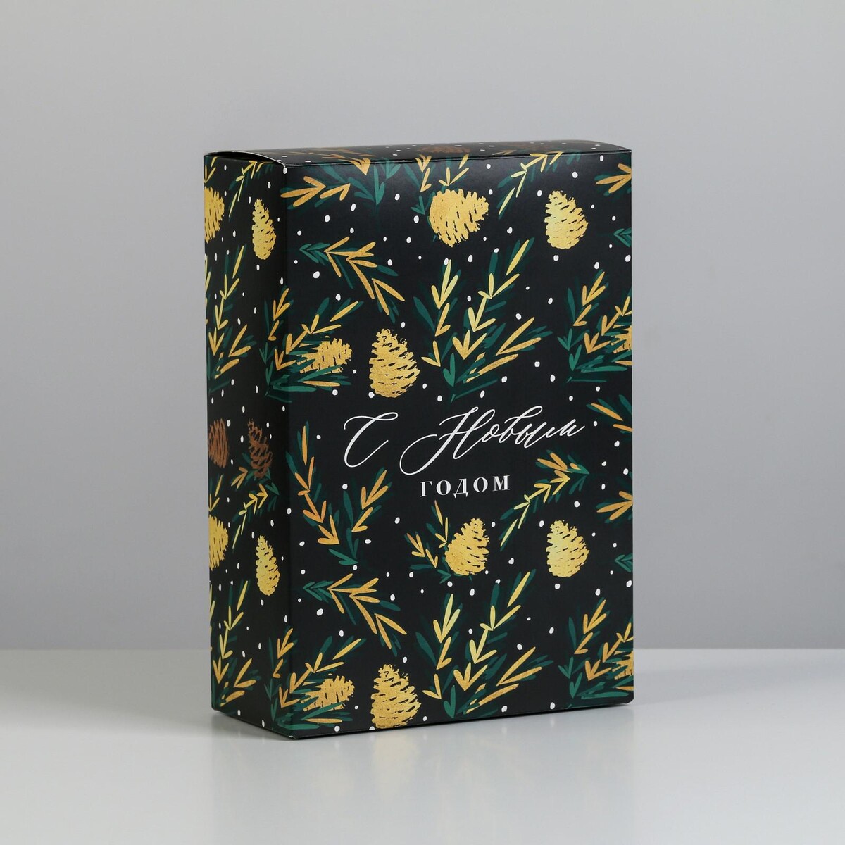 

Коробка складная, Золотистый;черный