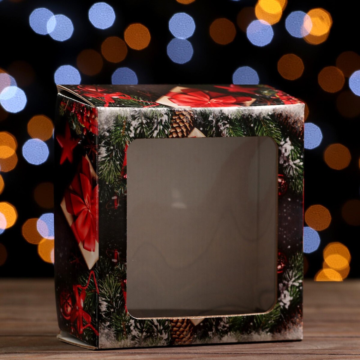 Коробка подарочная, крышка-дно, коробка подарочная звездная ночь 19 12 5 8см картон