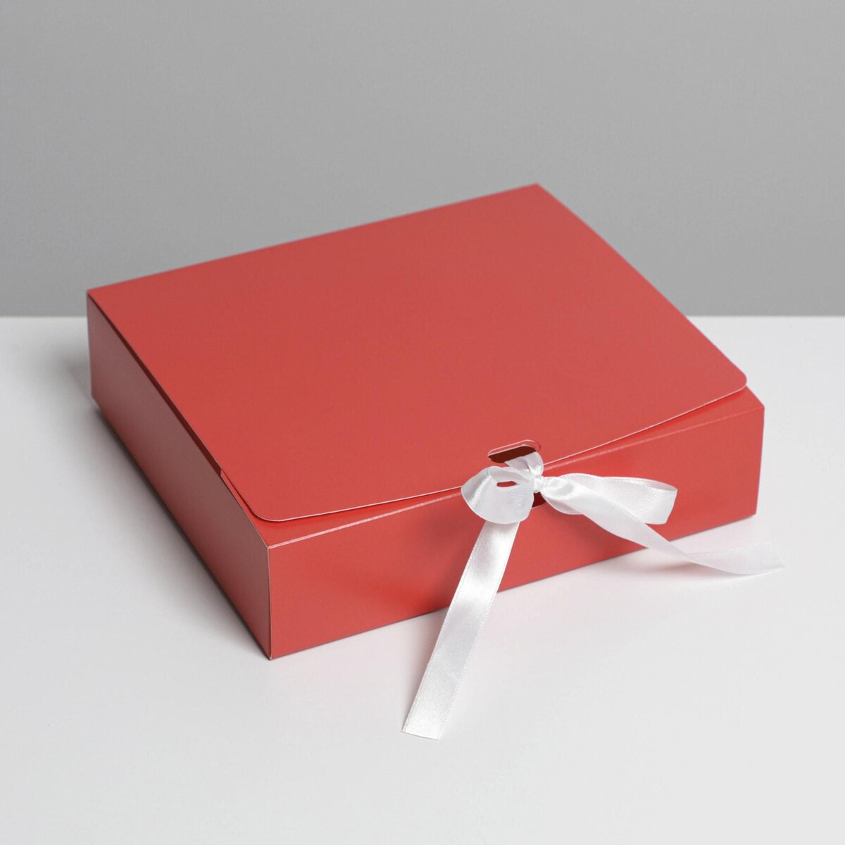 Коробка подарочная складная, упаковка, коробка складная красная 21 х 15 х 5 см