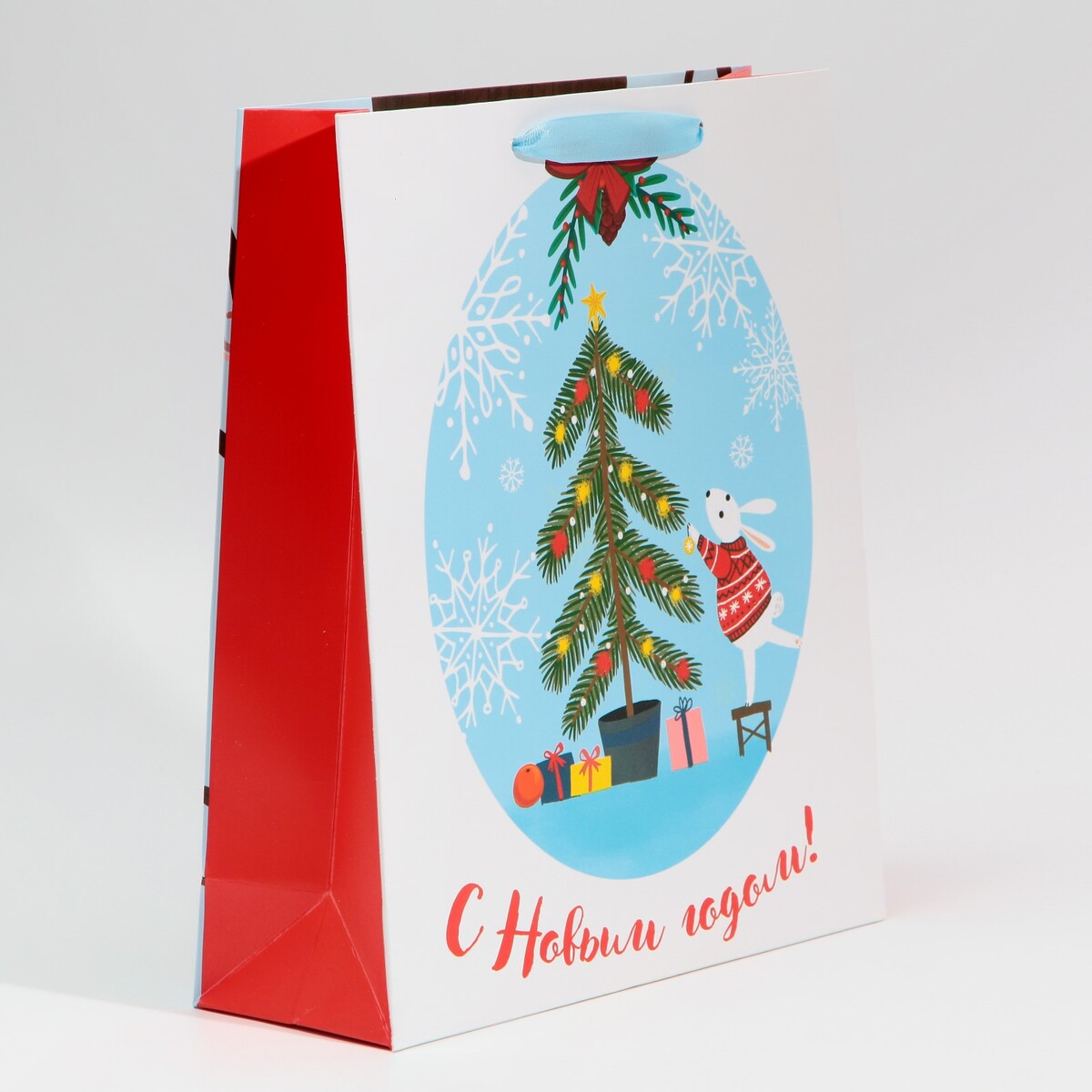 

Пакет подарочный новогодний ламинированный, Разноцветный