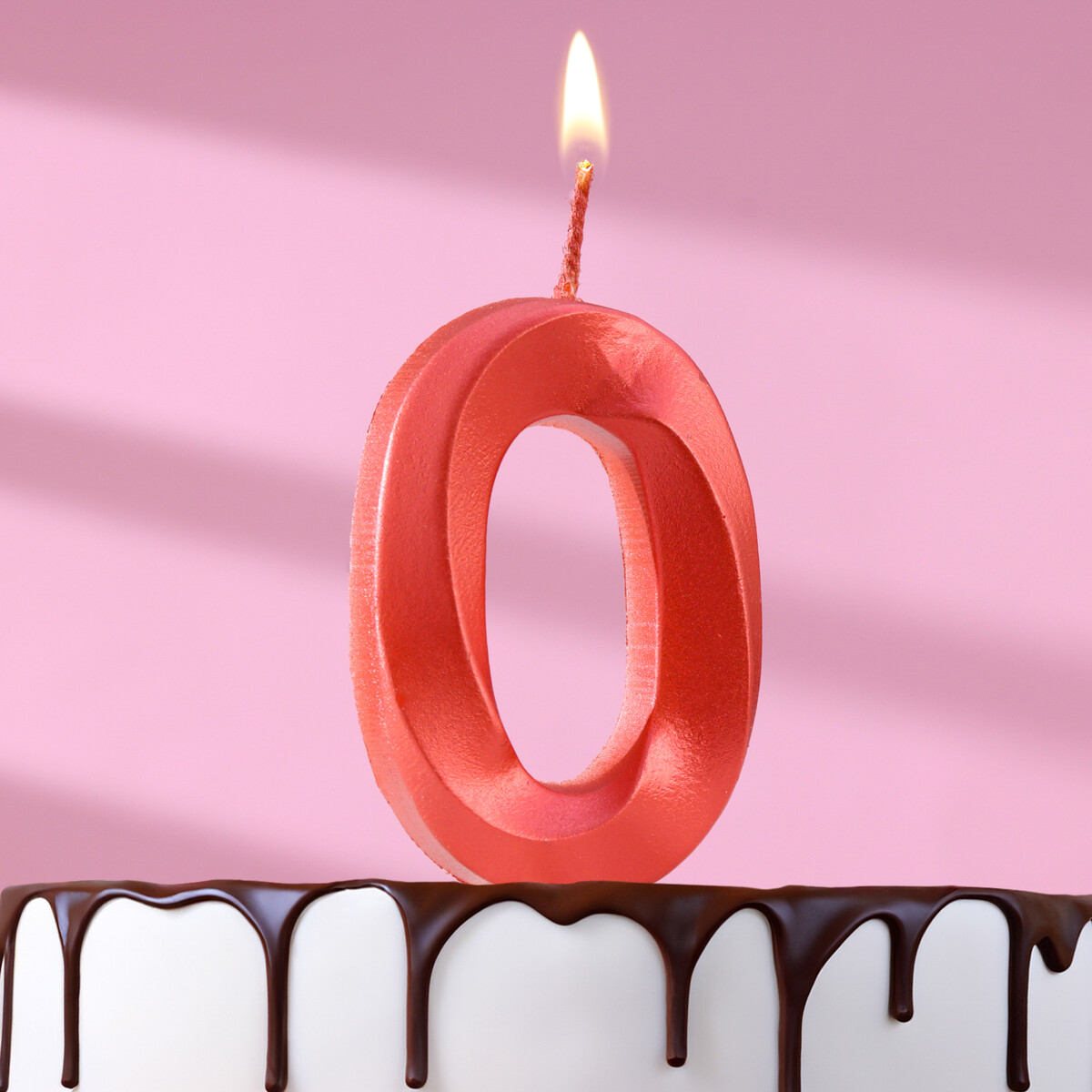 Свеча в торт свеча в торт грань цифра 3 красный металлик 7 8 см