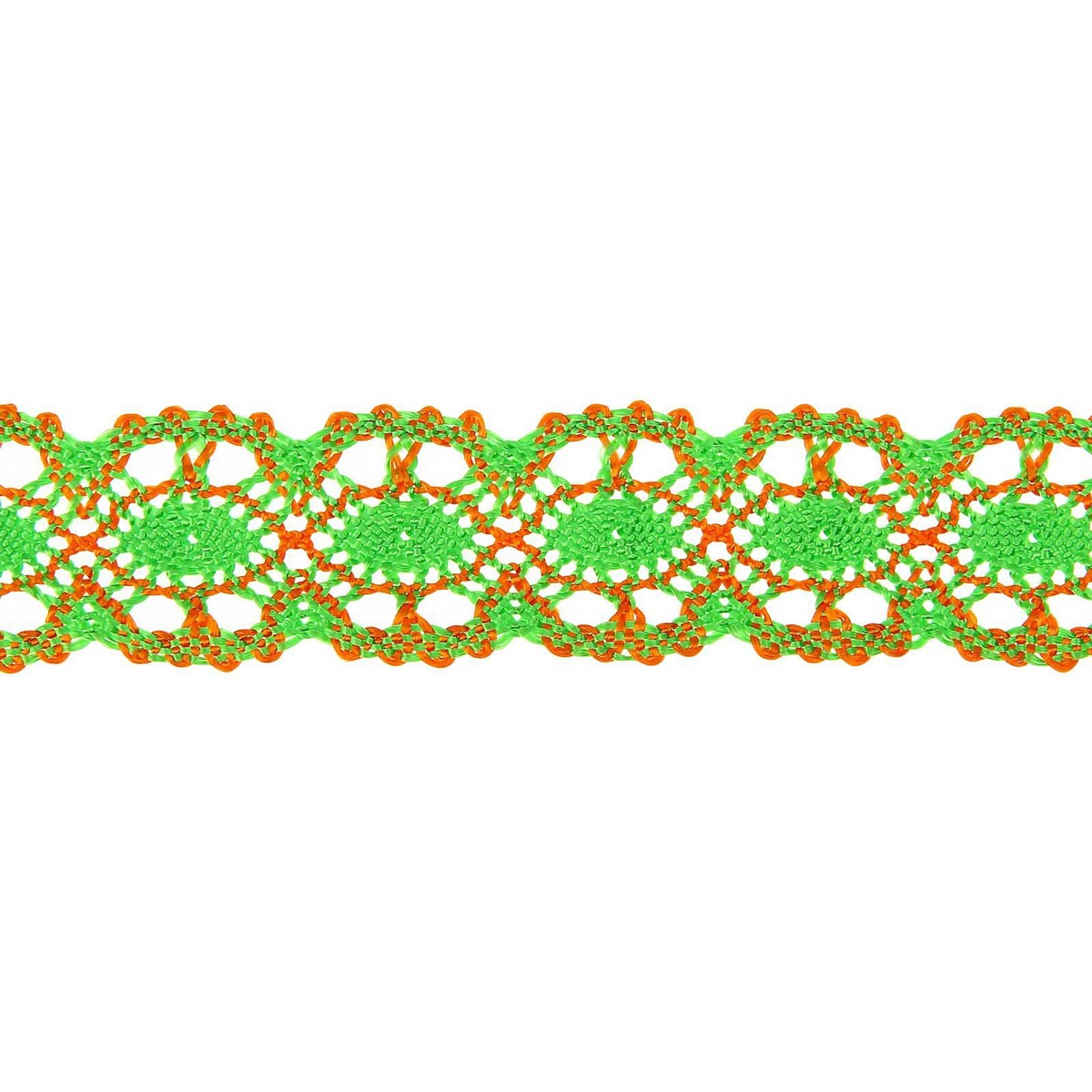 Тесьма плетеная оранжево-зеленая в рулоне 20 метров тесьма золотая прямая 3 7 намотка 25 метров