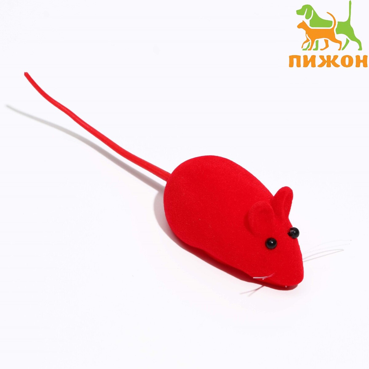 Мышь бархатная, 6 см, красная мышь smartbuy 613ag беспроводная оптическая 2000 dpi 2xaa usb красная