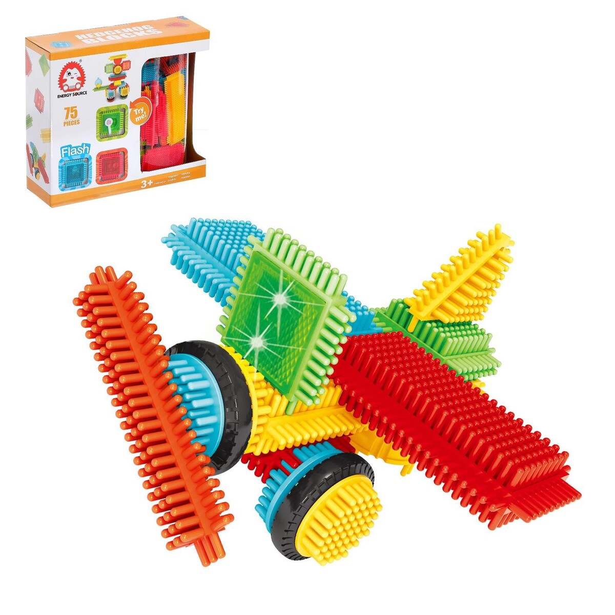 

Конструктор игольчатый bristles, 75 деталей, 3 световых элемента, Разноцветный