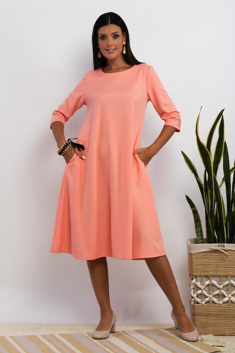 Платье лоскут велюр на трикотажной основе розовый 100 180см 80%хл 20%п э