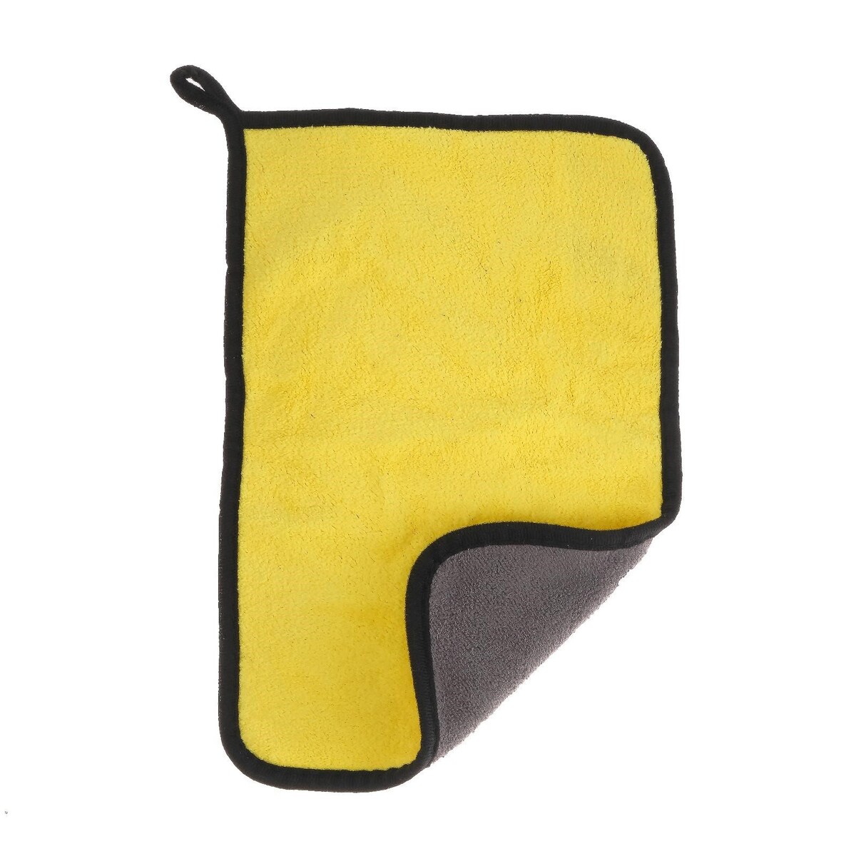 Тряпка для мытья авто, cartage, микрофибра, 400 г/м², 20×30 cм, желто-серая тряпка для мытья авто cartage микрофибра 400 г м² 60×160 cм желто серая