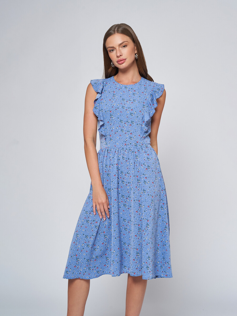 Платье 1001 DRESS Голубой (принт)  