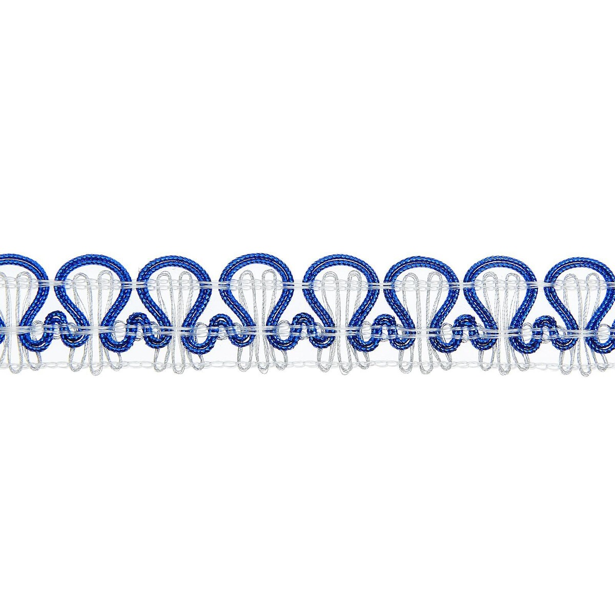 Тесьма плетеная сине-белый в рулоне 20 метров merimeri стикеры в рулоне пираты мини