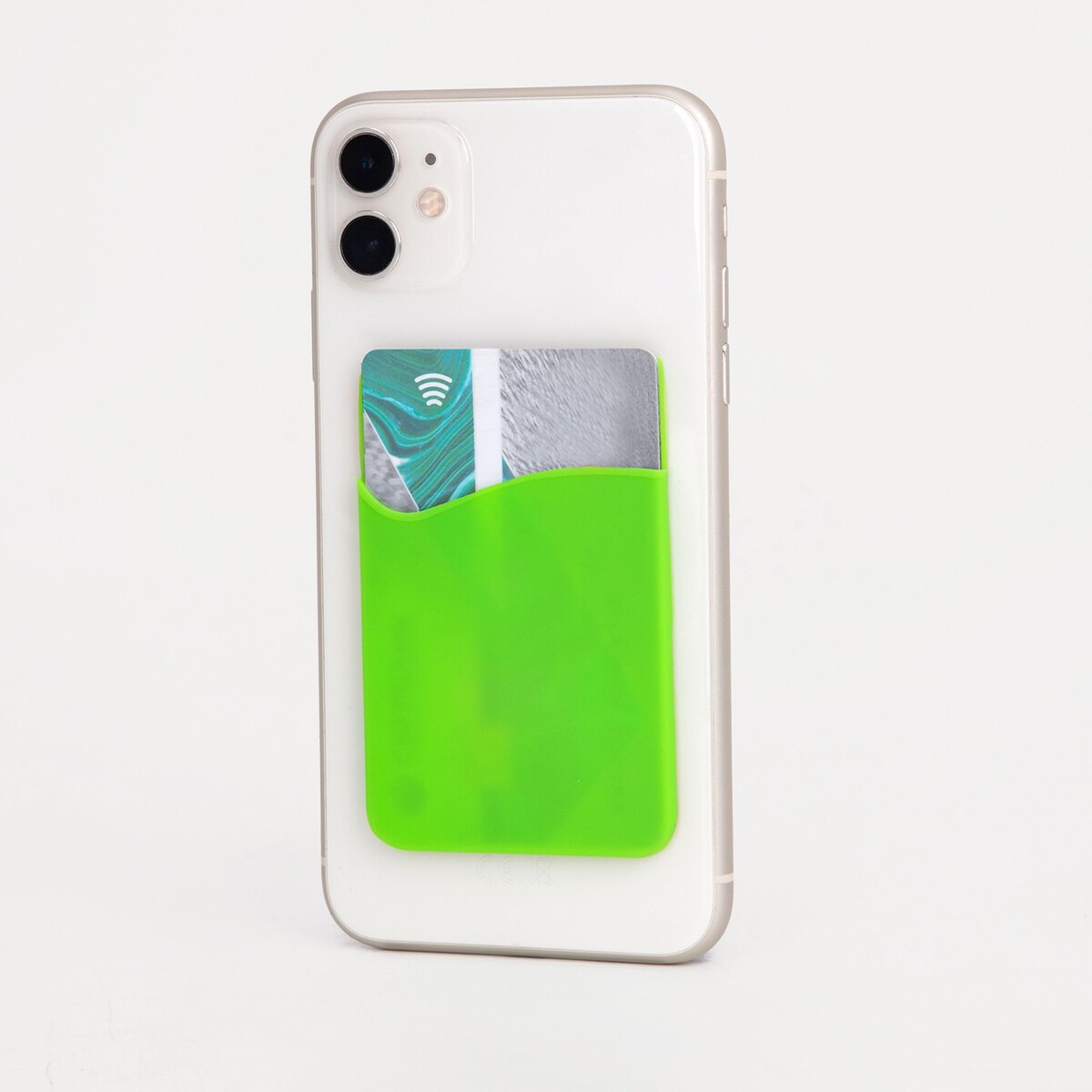 Картхолдер на телефон, цвет зеленый картхолдер на телефон кожа magsafe темно зеленый