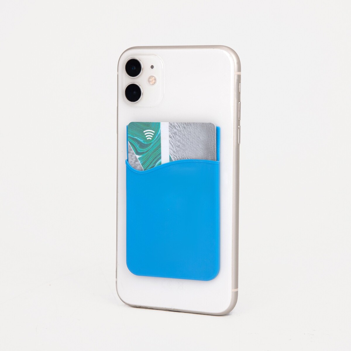Картхолдер на телефон, цвет голубой картхолдер vlp из экокожи с magsafe