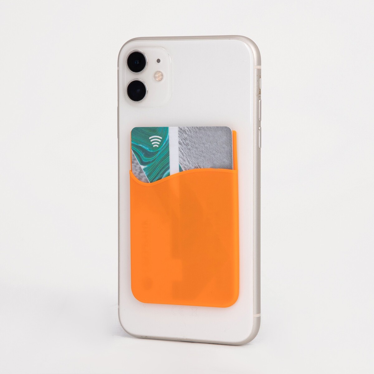 Картхолдер на телефон, цвет оранжевый картхолдер vlp из экокожи с magsafe