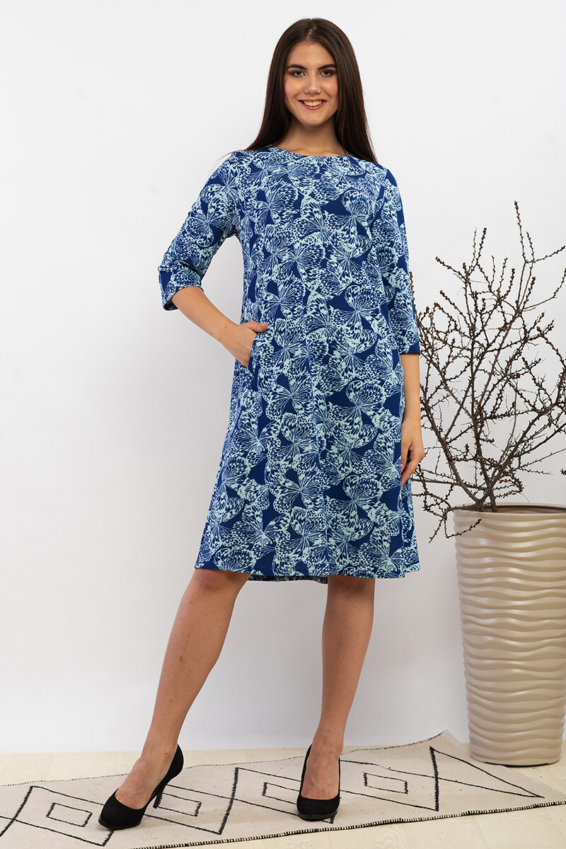 Платье AhaLodensa, размер 48, цвет синий 01238212 - фото 2