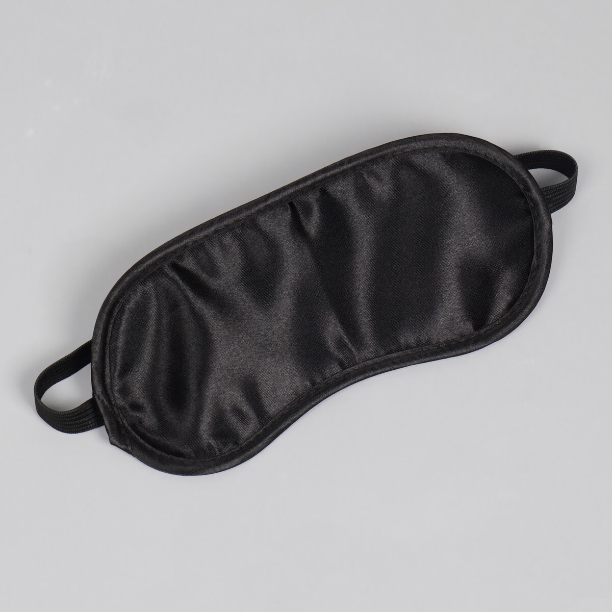 Маска для сна, 19 × 8,5 см, резинка одинарная, цвет черный маска для сна сатиновая двойная резинка 19 × 8 5 см