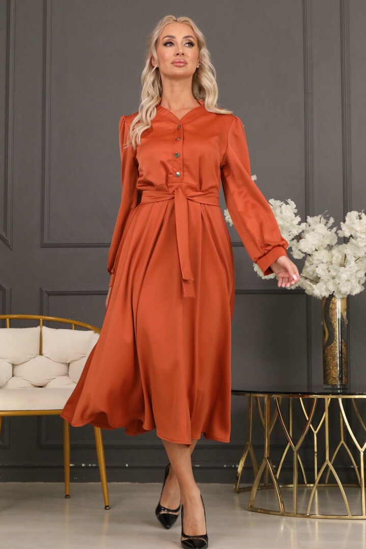 Платье Wisell, размер 44, цвет оранжевый 01239067 - фото 11