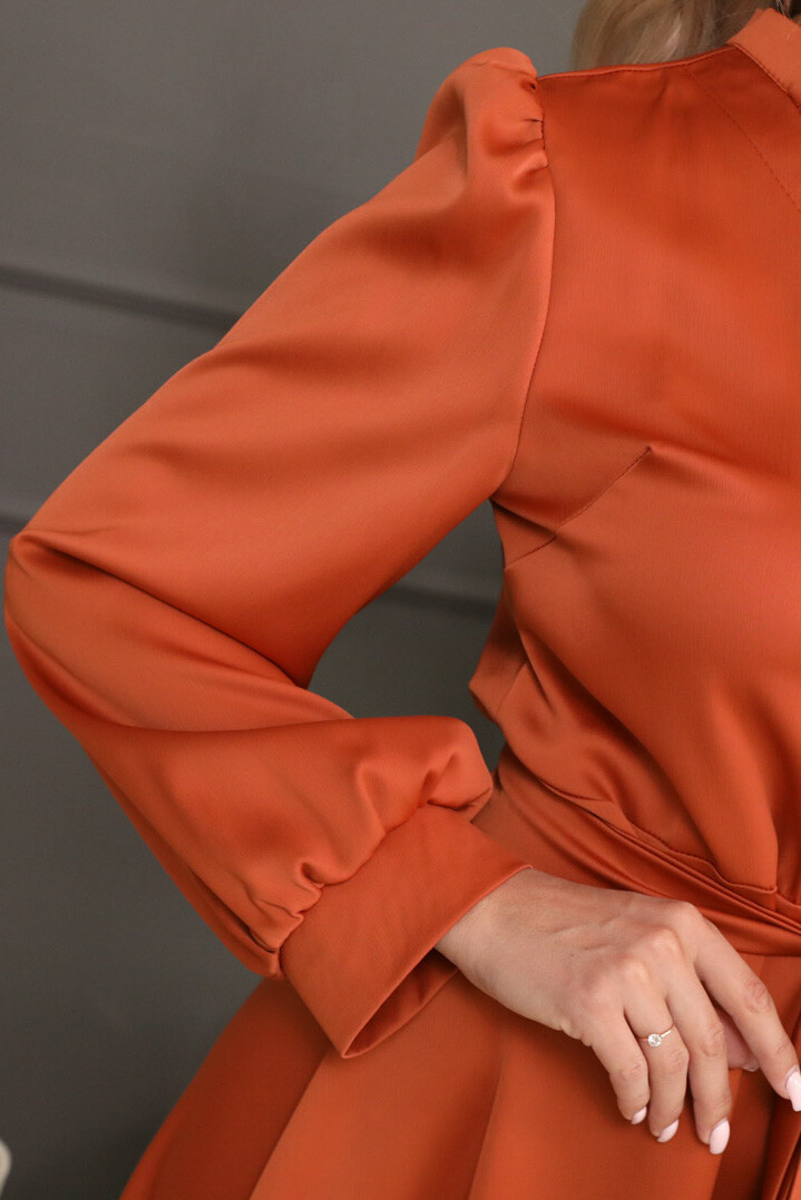 Платье Wisell, размер 44, цвет оранжевый 01239067 - фото 6