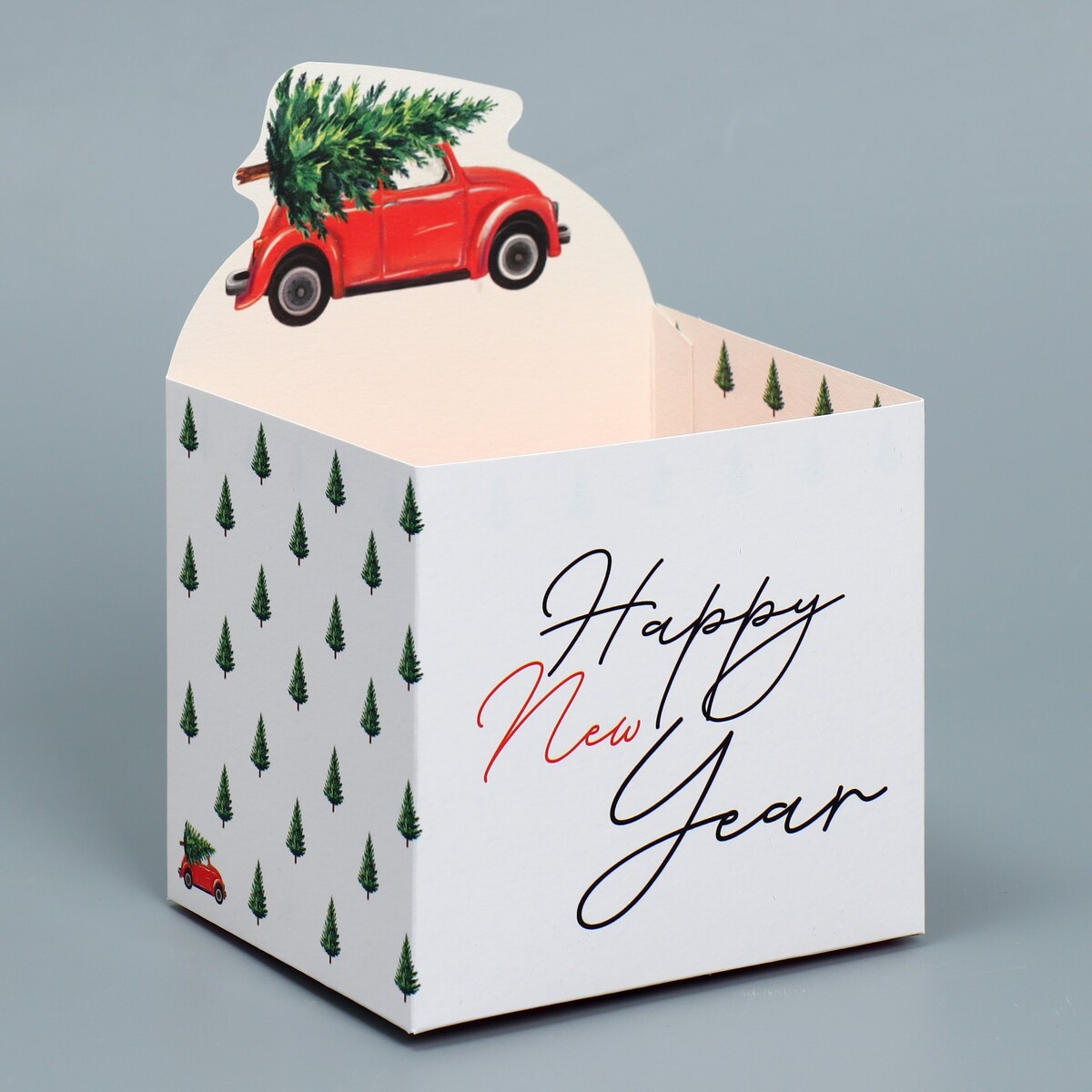 Коробка для мини-букетов коробка складная happy new year 30 7 × 22 × 9 5 см