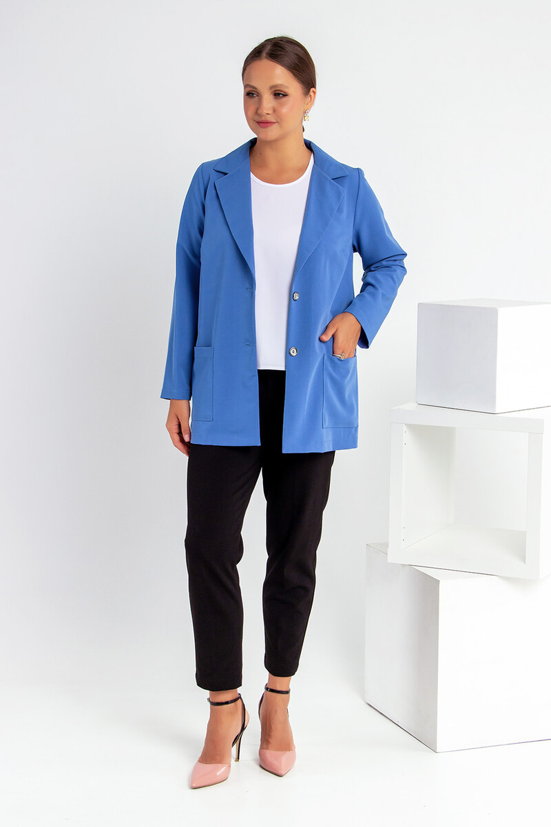 Жакет Liza Fashion, размер 48, цвет синий 01239690 - фото 3