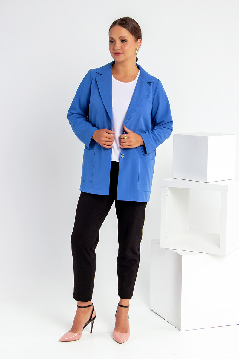 Жакет Liza Fashion, размер 48, цвет синий 01239690 - фото 2