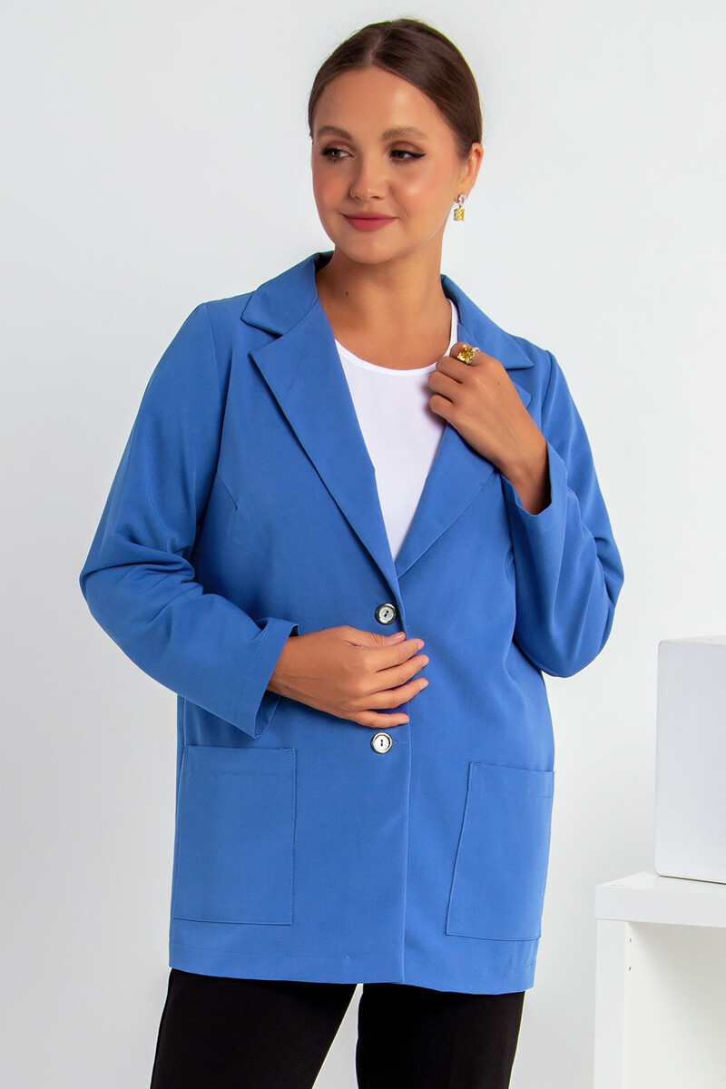Жакет Liza Fashion, размер 48, цвет синий 01239690 - фото 1