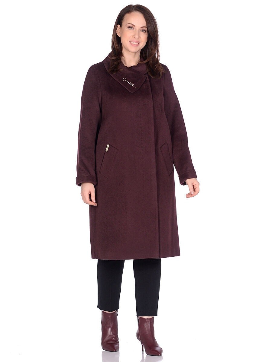 Пальто Veale, размер 46, цвет бордовый 01241025 однобортное - фото 2