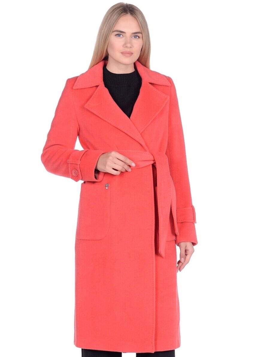 Пальто Veale, размер 40, цвет розовый 01241041 однобортное - фото 2