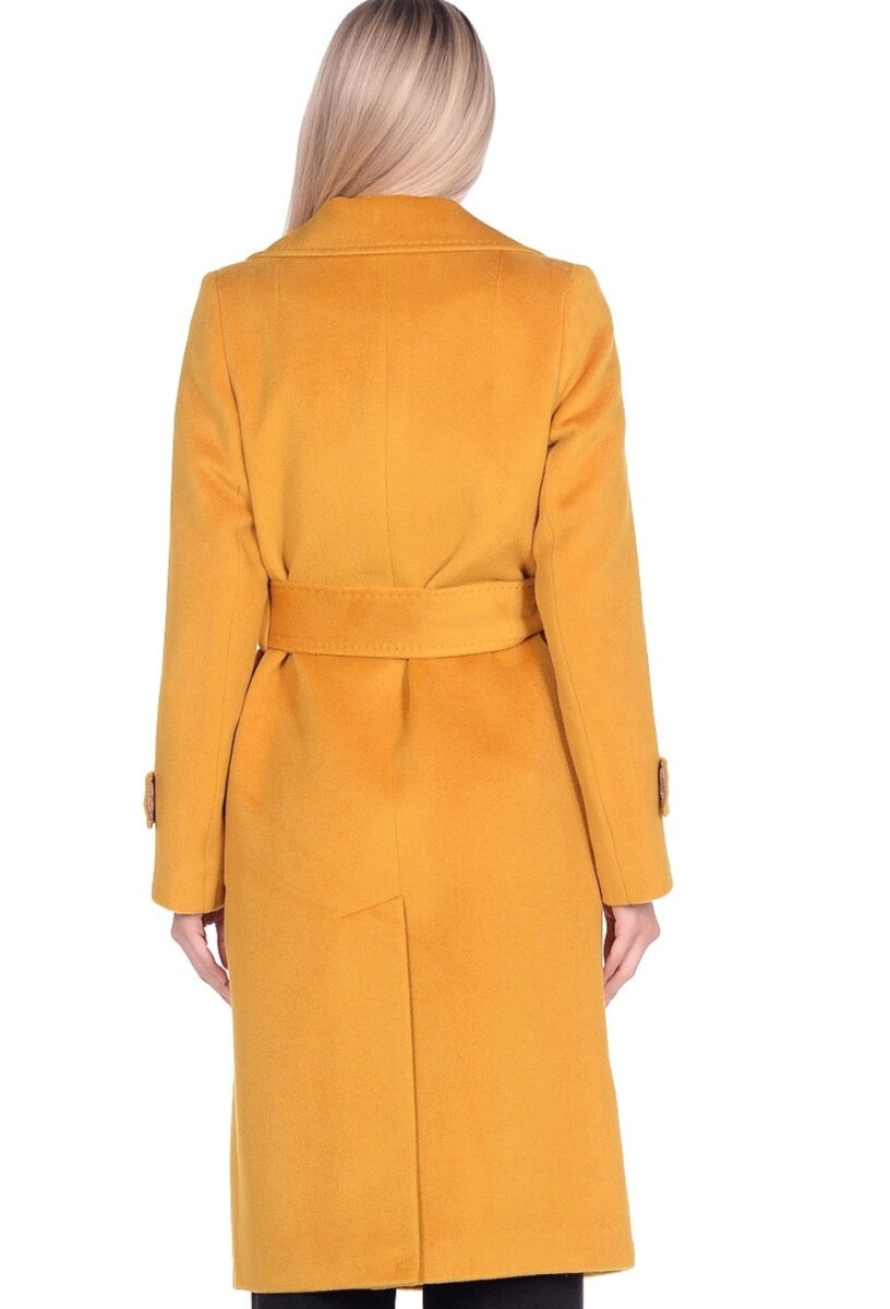 Пальто Veale, размер 40, цвет желтый 01241042 однобортное - фото 3