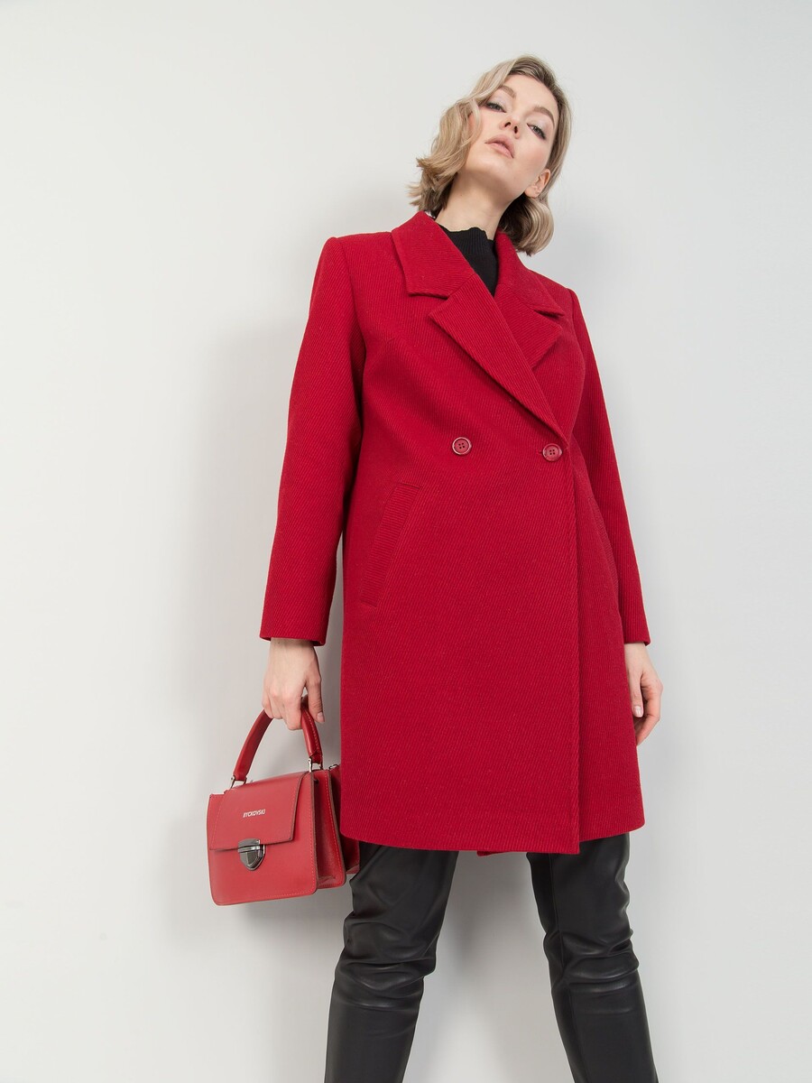 Пальто Stilla, размер 42, цвет красный 01241319 - фото 5