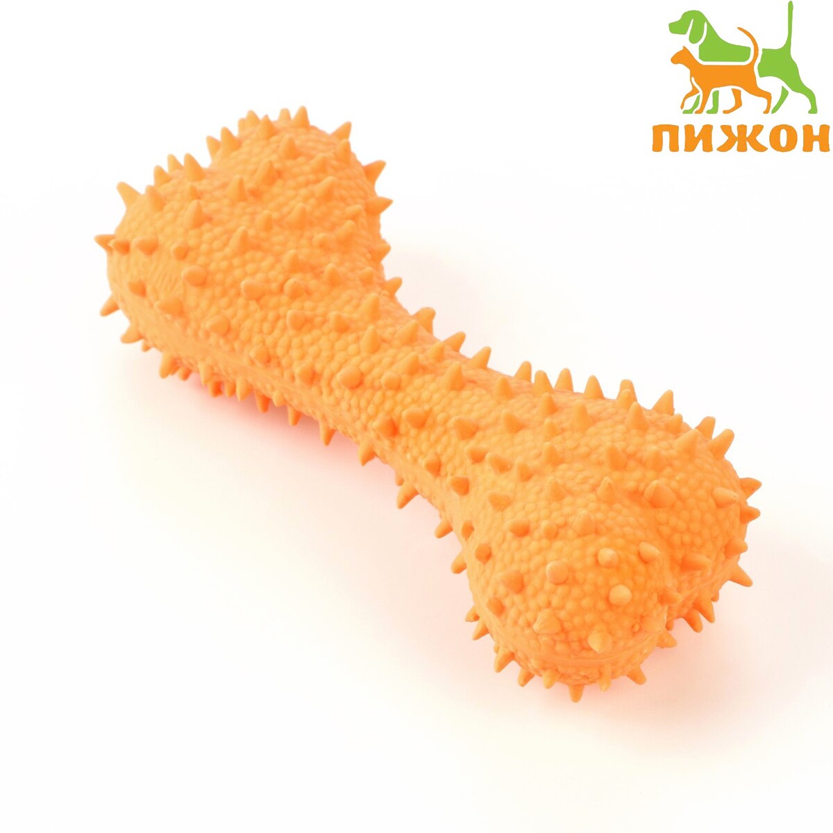 Игрушка пищащая для собак из латекса игрушка для собак палка массажная зооник пластизоль 27 см оранжевая