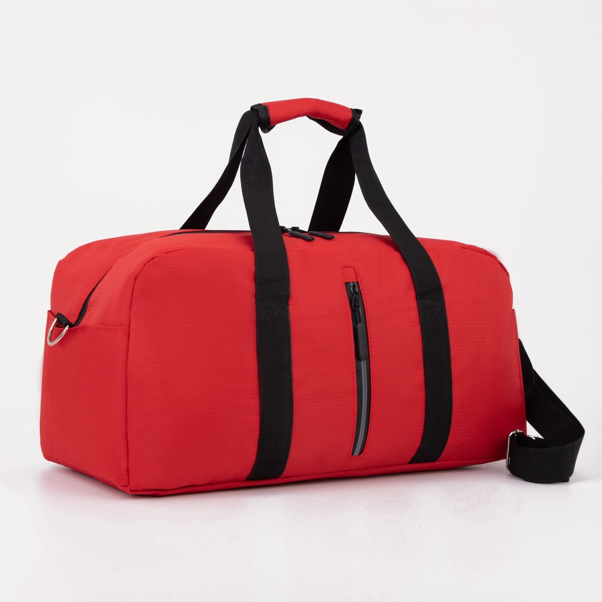 Сумка спортивная на молнии, 2 наружных кармана, цвет красный сумка спортивная на молнии 2 наружных кармана голубой