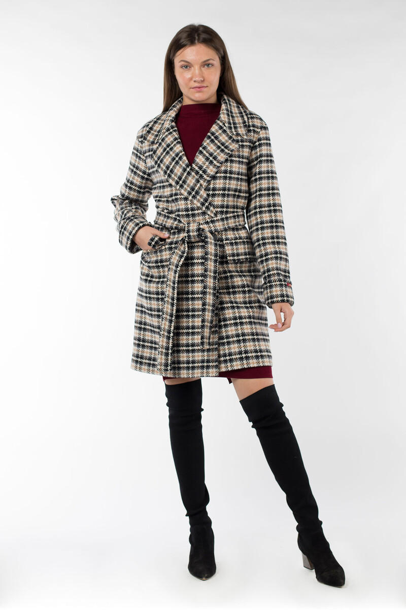 Пальто женское демисезонное (пояс) пальто для девочки crockid демисезонное с капюшоном бежево розовое р 128 134