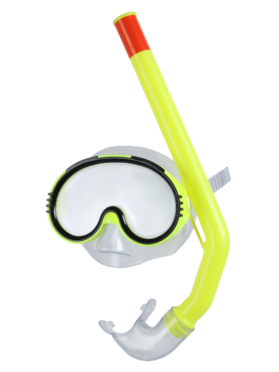 

Набор для плавания детский onlytop: маска, трубка, цвет желтый