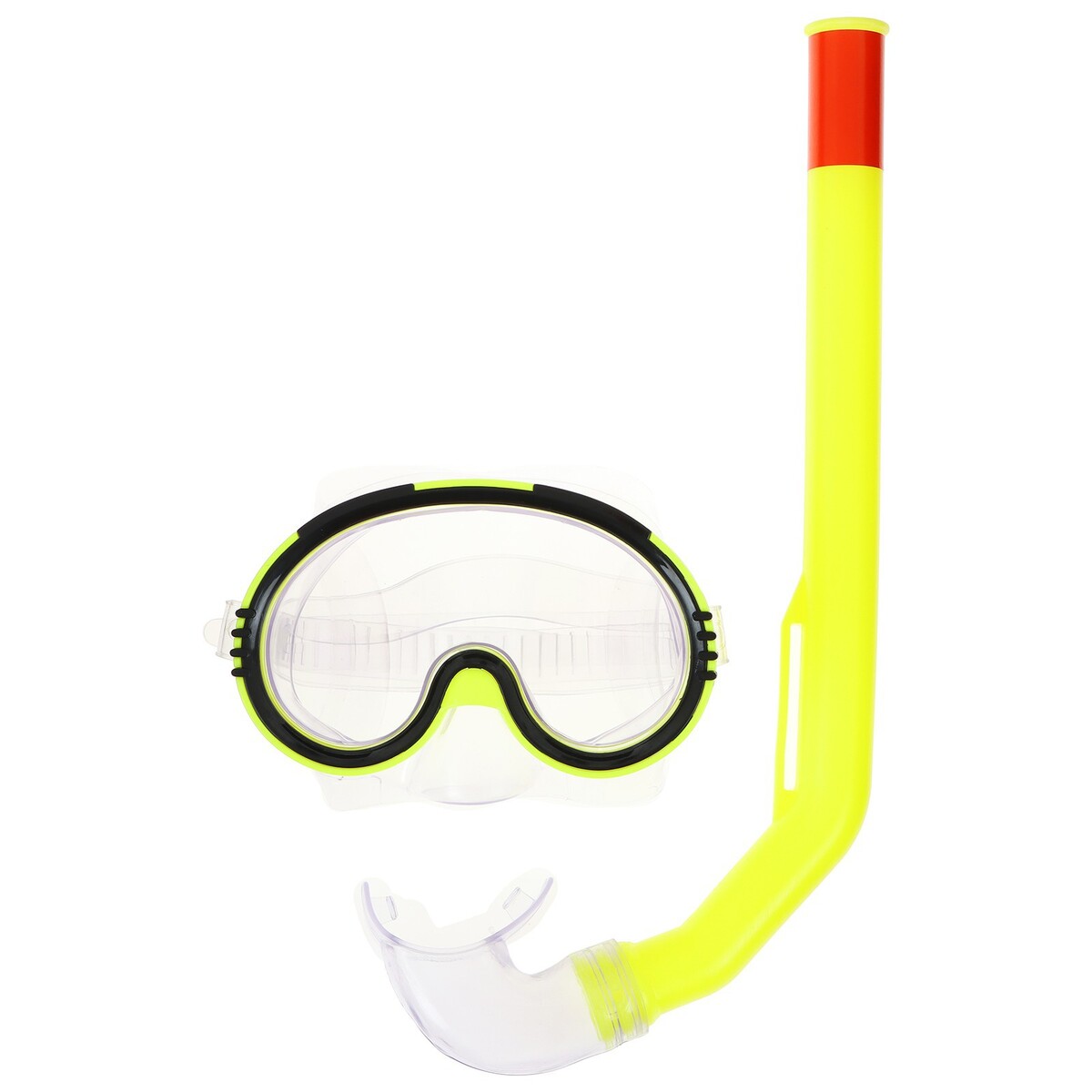 Набор для плавания детский onlytop: маска, трубка, цвет желтый маска для плавания salvas geo md mask ca140s1qysth голубой