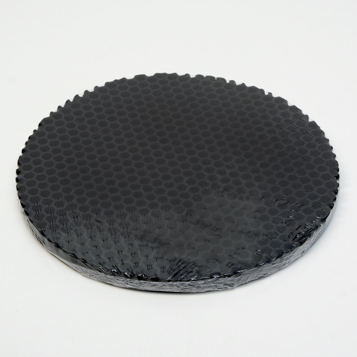 фото Коврик под миску, круглый, диаметр 24 см, черный no brand
