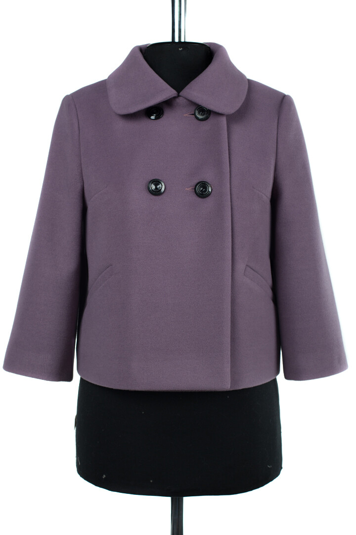 Пальто женское демисезонное EL PODIO, размер 44, цвет фиолетовый 01250782 двубортные - фото 5