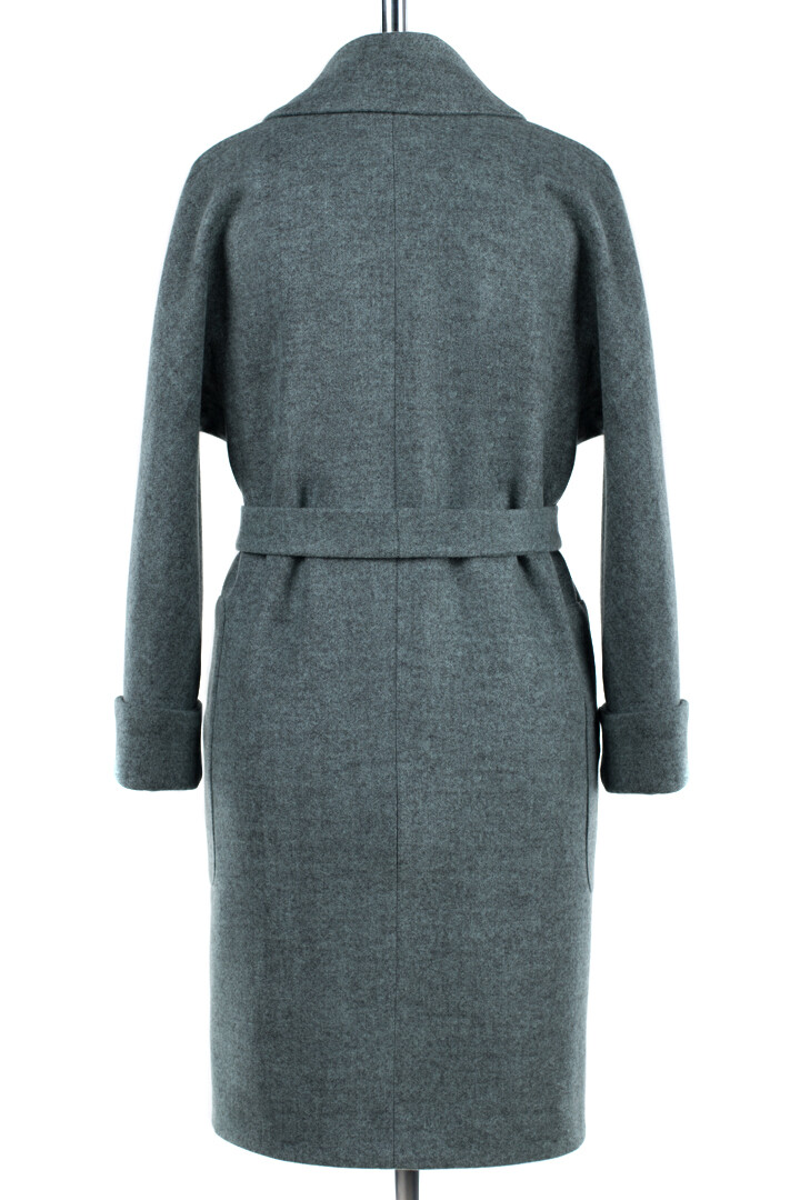 Пальто женское демисезонное (пояс) EL PODIO, размер 46, цвет хаки 01250814 однобортное - фото 7