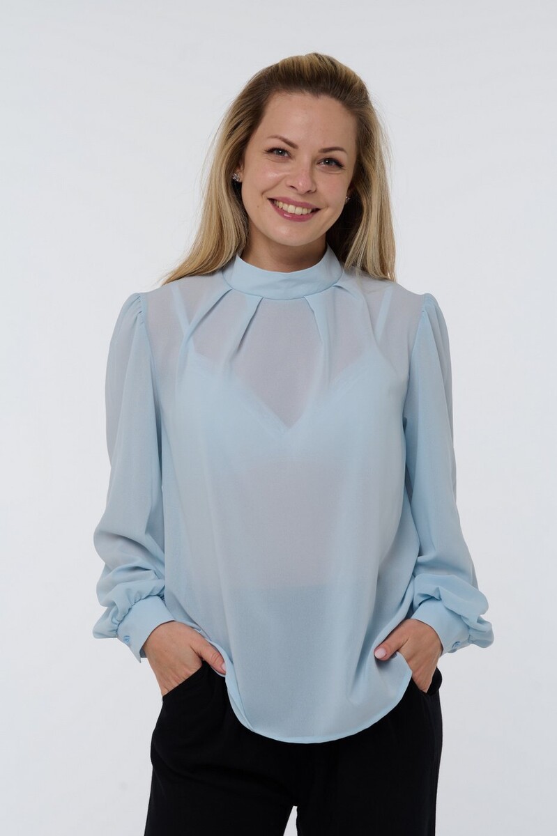 Блузка Mix-Mode, размер 46, цвет голубой 01251043 - фото 1